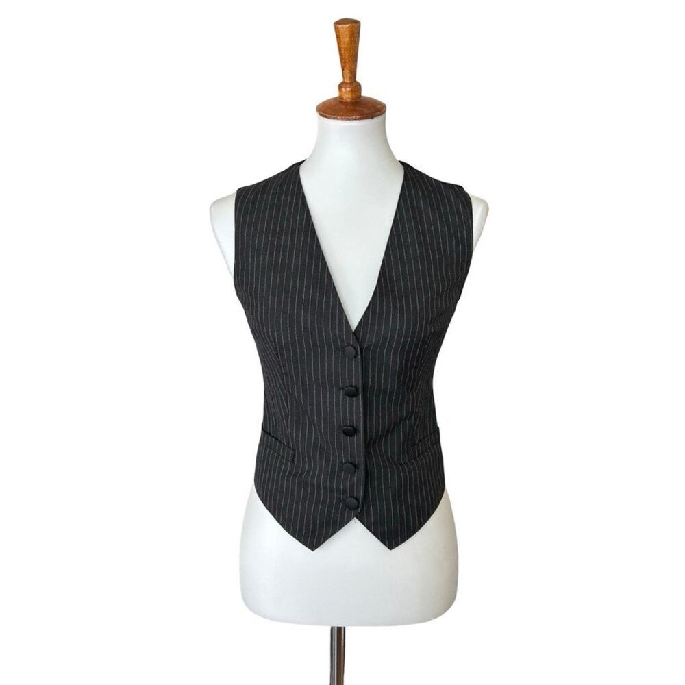 Dolce & Gabbana Black Pinstripe Vest (2010) Size 38